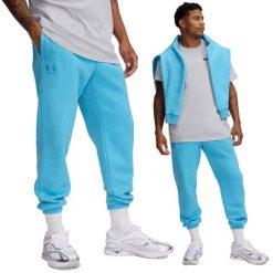 Spodnie dresowe męskie Under Armour joggery. Niebieskie szorty męskie Under Armour, m, bez wzorów, z dresówki. W wyprzedaży za 240.25 zł.