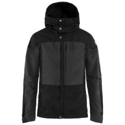 Kurtka przeciwwiatrowa męska Fjallraven Keb Jacket. Czarne kurtki sportowe męskie Fjällräven, m, bez wzorów, z softshellu, trekkingowe. Za 1,268.99 zł.