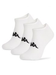 Kappa Skarpety krótkie Z4441 AW24 (3-PACK) Biały. Białe skarpety damskie Kappa, bez wzorów, z bawełny. Za 24.99 zł.