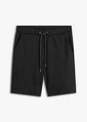 Bermudy dresowe z gumką w talii, regular fit. Niebieskie szorty męskie bonprix, l, bez wzorów, z dresówki. Za 72.99 zł.