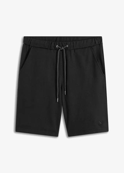 Bermudy dresowe z gumką w talii, regular fit. Niebieskie szorty męskie bonprix, l, bez wzorów, z dresówki. Za 72.99 zł.