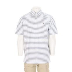 Lauren Ralph Lauren koszulka polo męska z dzianiny Oxford. Białe koszulki polo męskie Ralph Lauren, l, bez wzorów, z dzianiny, eleganckie, bez ramiączek. Za 170.36 zł.