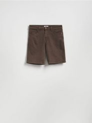 Jeansowe szorty straight - dark grey jeans. Szare szorty męskie Reserved, bez wzorów, z denimu. Za 119.99 zł.