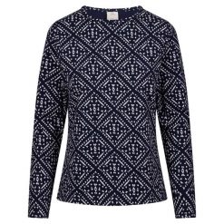 Wzorzysta Bluzka Z Długim Rękawem Dla Kobiet Daniela. Niebieskie t-shirty damskie Trespass, bez wzorów, casualowe, bez kołnierzyka. Za 95.99 zł.