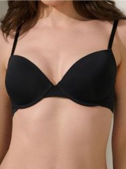 Biustonosz push-up - czarny. Czarne biustonosze Sinsay, bez wzorów. Za 14.99 zł.