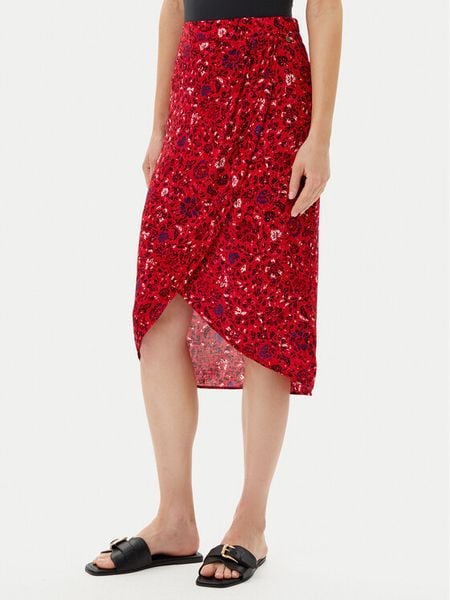 Pepe Jeans Spódnica midi Clau PL901199 Czerwony Slim Fit. Czerwone spódnice damskie Pepe Jeans, m, bez wzorów, z jeansu, midi. Za 219.99 zł.