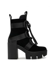 United Nude Trzewiki Grip Nomad Mid II 107640157 Czarny. Czarne botki damskie United Nude, ze skóry, bez obcasa, na słupku, bez zapięcia. Za 1,749.00 zł.