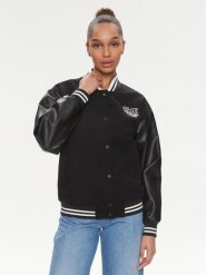 Vans Kurtka bomber Varsity Club Bomber VN000GJR Czarny Regular Fit. Czarne kurtki damskie Vans, s, bez wzorów, z syntetyku, bez kaptura. Za 549.99 zł.