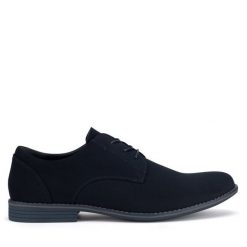 Półbuty Lanetti. Niebieskie eleganckie półbuty Lanetti, wizytowe, bez zapięcia. Za 119.99 zł.