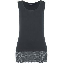 Top z wiskozy z koronką bonprix czarny. Topy damskie marki bonprix. Za 59.99 zł.