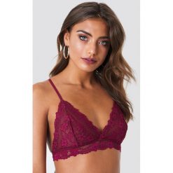 NA-KD Lingerie Biustonosz koronkowy Floral - Red. Biustonosze marki NA-KD Lingerie. Za 72.95 zł.