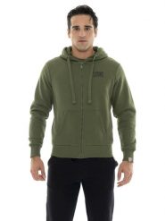 Bluza z bawełna z kaptur na co dzień na siłownię. Brązowe bluzy męskie LEONE 1947 APPAREL, xl, bez wzorów, z bawełny, bez kaptura. Za 471.52 zł.