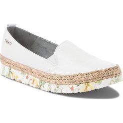 Espadryle MACIEJKA - 02966-11/00-5 Biały Metalizowany. Białe espadryle damskie Maciejka, bez wzorów, ze skóry, bez obcasa, na płaskiej podeszwie, bez zapięcia. W wyprzedaży za 189.00 zł.