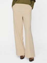 Vila Spodnie materiałowe Varone 14087407 Beżowy Wide Leg. Brązowe spodnie materiałowe damskie Vila, bez wzorów, z materiału. Za 189.99 zł.