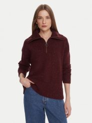 Barbour Sweter LKN1579RE88 Bordowy Regular Fit. Czerwone swetry damskie Barbour, bez wzorów, z syntetyku, bez kołnierzyka, bez ramiączek, bez kaptura. Za 699.99 zł.
