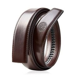 Wymienny pas bez klamry C35 ELITE Brązowy 135. Brązowe paski damskie Betlewski, bez wzorów, ze skóry. Za 69.99 zł.