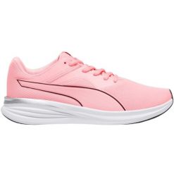 Buty biegowe Puma Transport W 377028 27 różowe. Czerwone obuwie sportowe damskie bez wzorów, z gumy, do biegania. Za 338.63 zł.