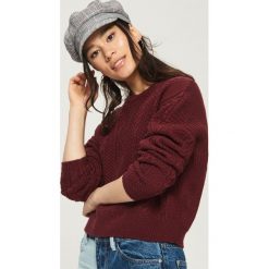 Sweter z warkoczowym splotem - Fioletowy. Swetry damskie marki Sinsay. W wyprzedaży za 39.99 zł.