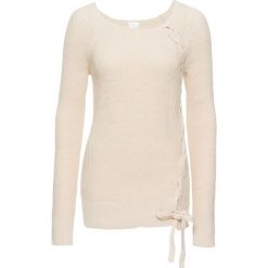 Sweter bonprix kolor kości słoniowej. Swetry damskie bonprix. Za 44.99 zł.
