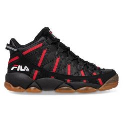 Fila buty do koszykówki męskie Spaghetti czarne. Czarne buty sportowe męskie Fila, bez zapięcia, do koszykówki. Za 499.00 zł.