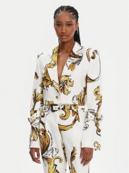Versace Jeans Couture Marynarka 78HAQ704 Biały Slim Fit. Białe żakiety damskie Versace Jeans Couture, bez wzorów, z jeansu. Za 1,619.00 zł.
