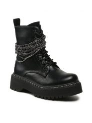 Jenny Fairy Trapery WS5207-24A Czarny. Czarne śniegowce i trapery damskie Jenny Fairy, ze skóry. Za 119.99 zł.