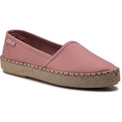 Espadryle BIG STAR - DD274410 Lt.Pink. Czerwone espadryle damskie Big Star, bez wzorów, z materiału, retro, bez obcasa, na płaskiej podeszwie, bez zapięcia. W wyprzedaży za 69.00 zł.
