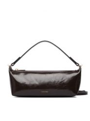 Calvin Klein Torebka Foil Logo Glossy Conv Bag LV04F3738G Brązowy. Brązowe torebki do ręki damskie Calvin Klein, bez wzorów, ze skóry, bez dodatków. Za 449.99 zł.
