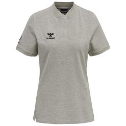 Damska koszulka polo Hummel Move Grid. Szare koszulki sportowe damskie Hummel, m, bez wzorów, bez kołnierzyka, bez ramiączek. Za 166.00 zł.