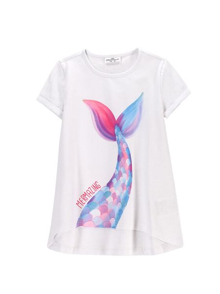 Coccodrillo T-Shirt WC5143203IGK Biały Regular Fit. Białe t-shirty i topy dla dziewczynek COCCODRILLO, bez wzorów, z bawełny, bez ramiączek. Za 29.99 zł.