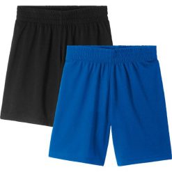 Spodnie sportowe, szybko schnące ( 2 pary) bonprix czarny + lazurowy. Czarne spodnie sportowe dla chłopców bonprix, bez wzorów, sportowe, krótkie. Za 49.98 zł.