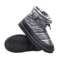 Buty Lee Cooper W LCJ-23-44-1966L srebrny. Szare śniegowce i trapery damskie z materiału. Za 137.52 zł.