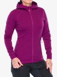 Bluza z kapturem damska Rab Nexus Hoody. Fioletowe bluzy damskie RAB, m, bez wzorów, z elastanu, z kapturem. Za 422.39 zł.