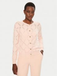 Marciano Guess Kardigan 5RGR22 5857Z Różowy Regular Fit. Czerwone kardigany damskie Marciano Guess, s, z aplikacjami, z syntetyku, bez kołnierzyka, bez ramiączek, bez kaptura. Za 509.99 zł.