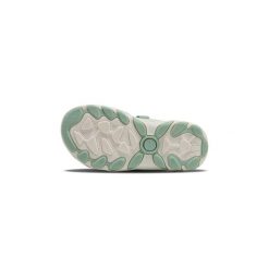 Sandały dla dziewczynki Hummel Glitter. Zielone sandały dziewczęce Hummel, z gumy, bez zapięcia. Za 252.50 zł.