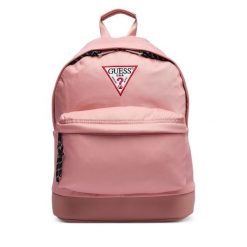 Plecak Guess. Czerwone plecaki damskie Guess, z aplikacjami, sportowe. Za 264.99 zł.
