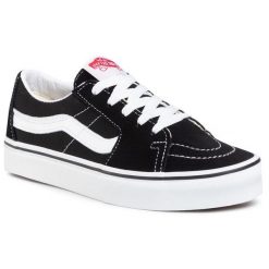 Tenisówki Vans. Czarne półbuty damskie Vans, bez wzorów, bez zapięcia. Za 219.99 zł.