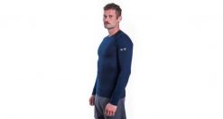 SENSOR Koszulka termoaktywna męska Merino Active Tee LS Men deep blue-M. Niebieskie koszulki sportowe męskie Sensor, na zimę, m, bez wzorów, z materiału, bez kołnierzyka, bez ramiączek, trekkingowe. Za 251.90 zł.