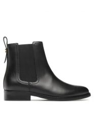 Coach Sztyblety Maeve Lth Bootie CN143 Czarny. Czarne botki damskie Coach, ze skóry, bez obcasa, na płaskiej podeszwie, bez zapięcia. Za 1,239.00 zł.
