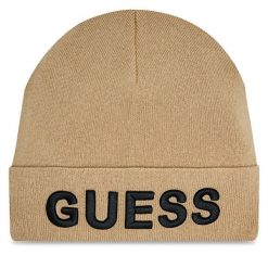 Czapka Guess. Brązowe czapki i kapelusze męskie Guess, na zimę, z aplikacjami. Za 189.99 zł.
