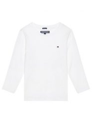 Tommy Hilfiger Bluzka KB0KB04141 S Biały Long Sleeve. Białe t-shirty dla chłopców Tommy Hilfiger, bez wzorów, z bawełny, bez ramiączek. Za 79.99 zł.