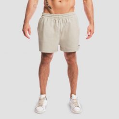 Szorty męskie fitness oversize szare Aura. Szare krótkie spodenki sportowe męskie GYMBEAM, m, bez wzorów, z bawełny, na fitness i siłownię. Za 118.90 zł.