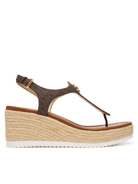 MICHAEL Michael Kors Espadryle Val Thong Wedge 40S6VAMS1B Brązowy. Brązowe sandały damskie MICHAEL Michael Kors, bez wzorów, ze skóry, bez obcasa, bez zapięcia. Za 486.99 zł.