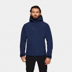 Kurtka męska softshell Alpinus ASO. Niebieskie kurtki sportowe męskie Alpinus, m, bez wzorów, z softshellu, trekkingowe. Za 279.00 zł.