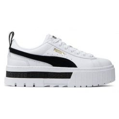 Buty Puma Mayze Leather Wn W 381983-01 białe. Białe obuwie sportowe damskie bez wzorów, z materiału. Za 365.39 zł.