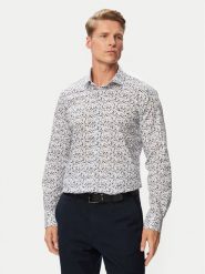 Tommy Hilfiger Koszula MW0MW43753 Biały Slim Fit. Białe koszule męskie Tommy Hilfiger, m, bez wzorów, z bawełny, bez kołnierzyka, bez ramiączek. Za 369.99 zł.