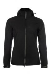 Kurtka jeździecka softshell z kapturem dla dziewczynki HKM Crew. Czarne kurtki i płaszcze dla dziewczynek HKM, z aplikacjami, z gumy, długie, z kapturem. Za 302.50 zł.