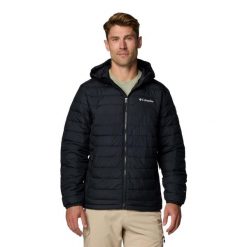 Kurtka męska Columbia Powder Lite II Hooded Jacket z kapturem. Czarne kurtki sportowe męskie Columbia, m, bez wzorów, trekkingowe. Za 554.99 zł.