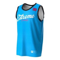 Koszulka koszykarska na ramiączkach męska EXTREME HOBBY VIBES. Niebieskie koszulki sportowe męskie EXTREME HOBBY, m, bez wzorów, z elastanu, bez kołnierzyka, bez ramiączek, na fitness i siłownię. Za 159.00 zł.