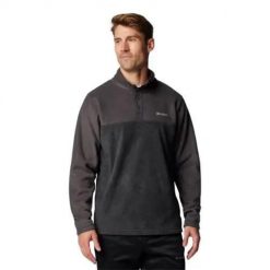 Bluza sportowa męska Columbia Steens Mountain. Szare bluzy męskie Columbia, m, bez wzorów, z materiału, bez kaptura, trekkingowe. Za 256.00 zł.